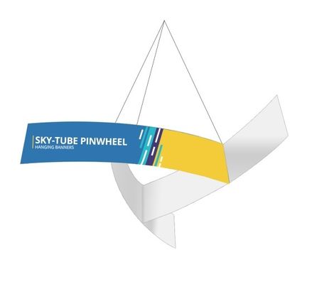 EZ κρεμώντας εμβλήματα εμπορικών εκθέσεων Pinwheel σωλήνων ουρανού από Overpass 48Ibs